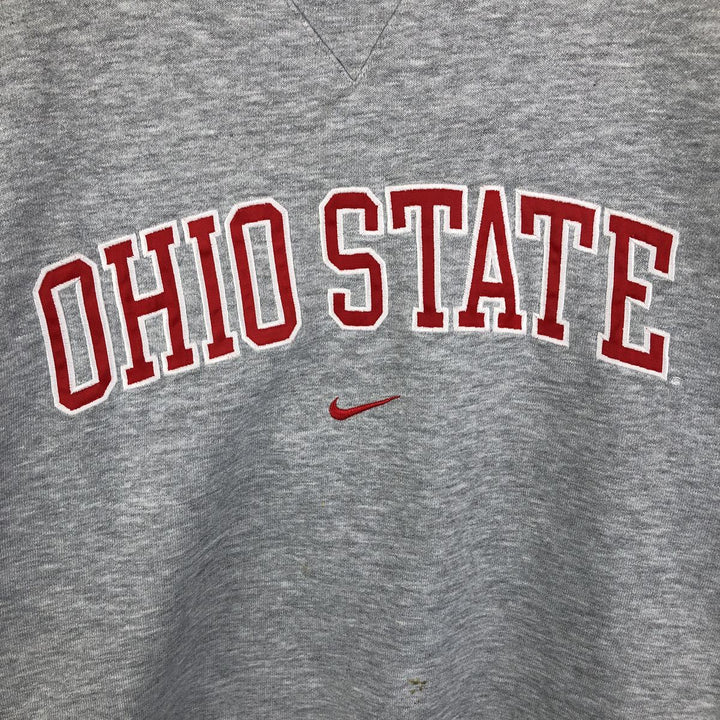 Nike Team College Sweatshirt, Men's Size Medium cotton gray type Vintage Second Hand