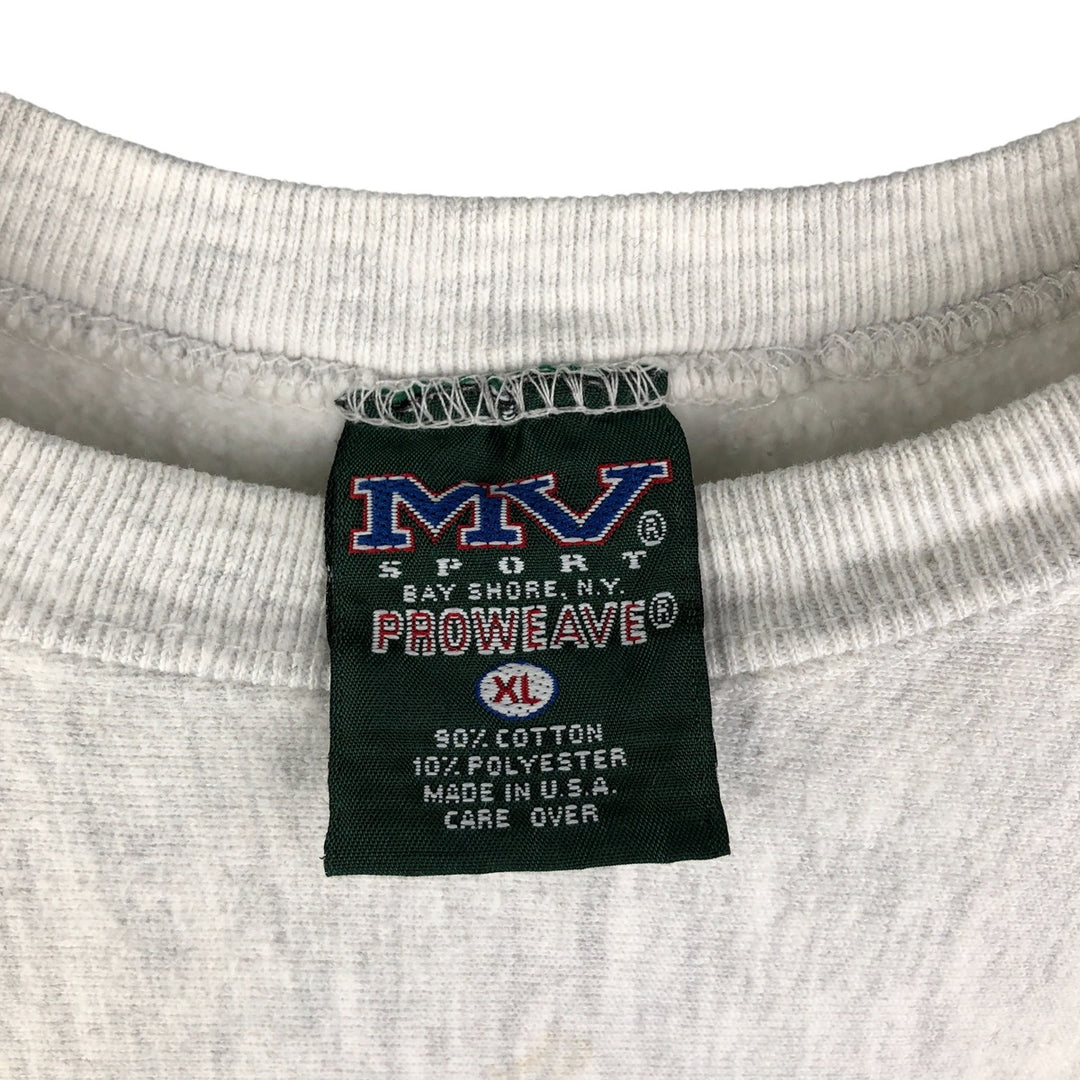 Vintage 90'S mv SPORT printed sweatshirt, made in the USA, men's size XL cotton white type Vintage Second Hand