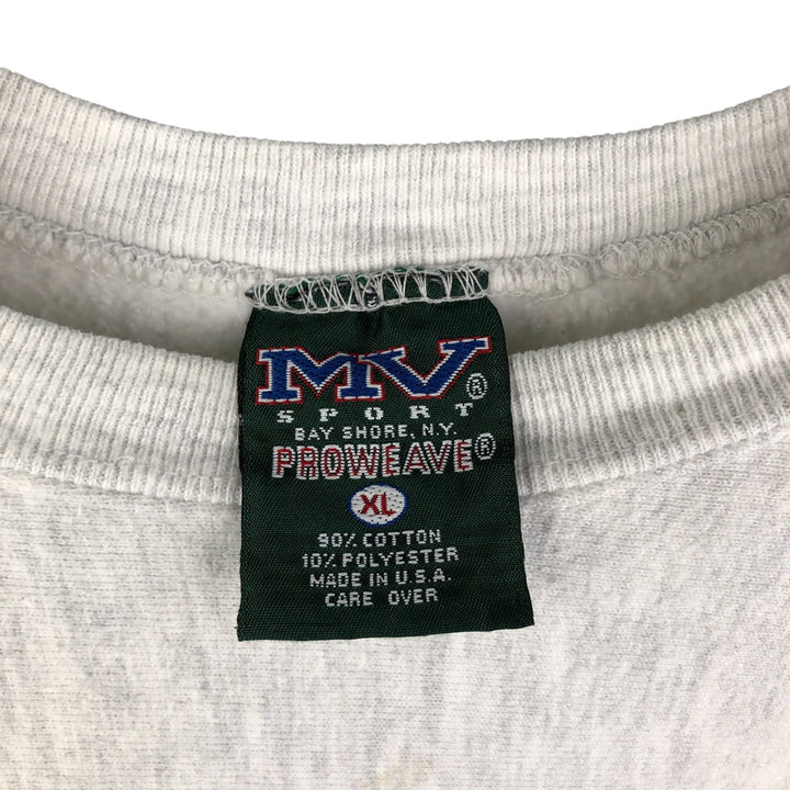 Vintage 90'S mv SPORT printed sweatshirt, made in the USA, men's size XL cotton white type Vintage Second Hand