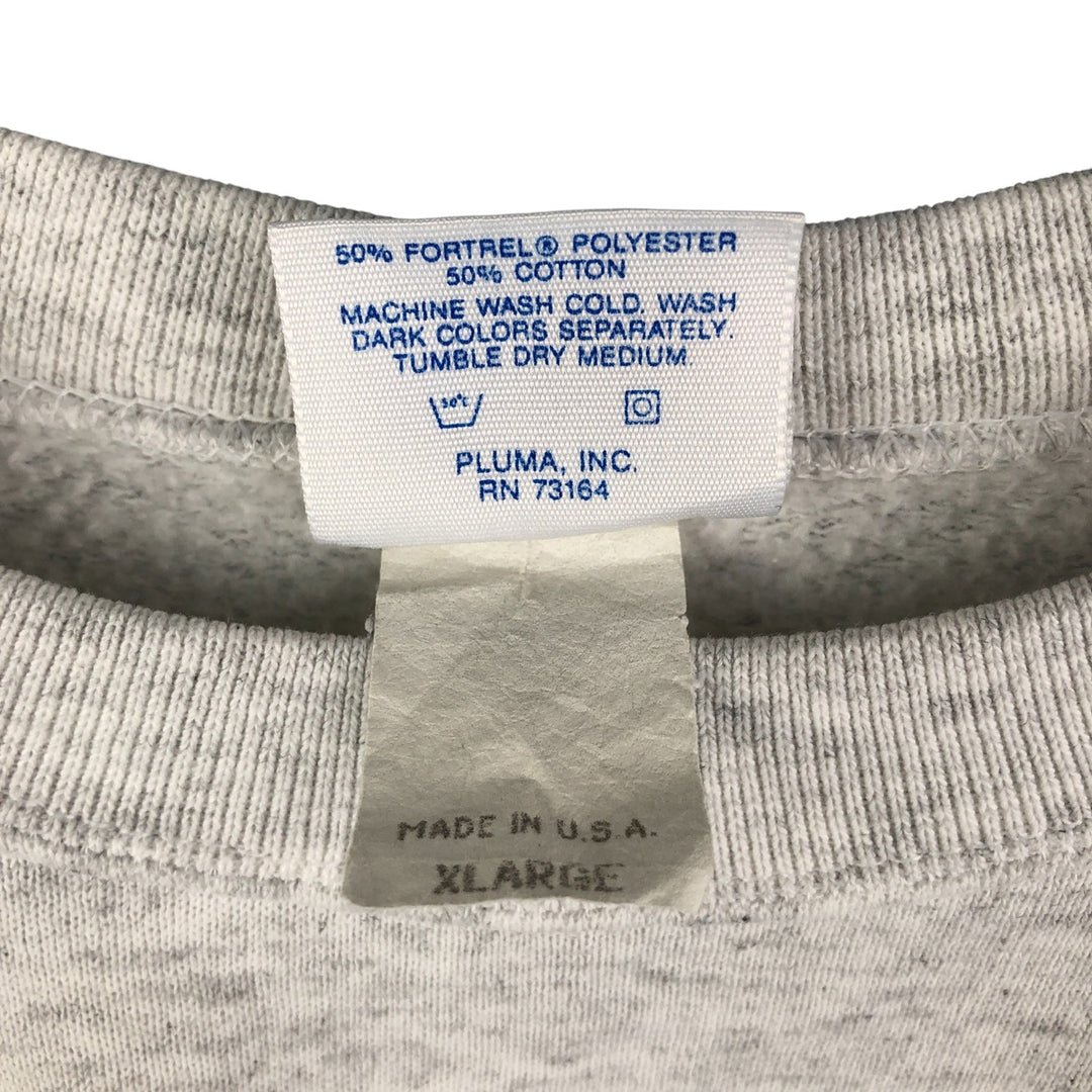 SANTEE SWEATS Printed Sweatshirt, Made in USA, Men's XL cotton white type Vintage Second Hand