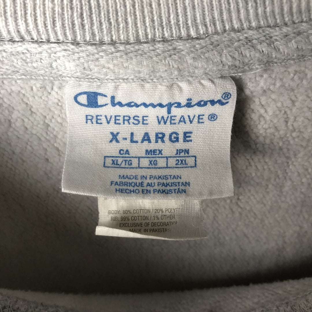 Champion REVERSE WEAVE Reverse Weave College Sweatshirt Trainer Men's XL cotton gray type Vintage Second Hand