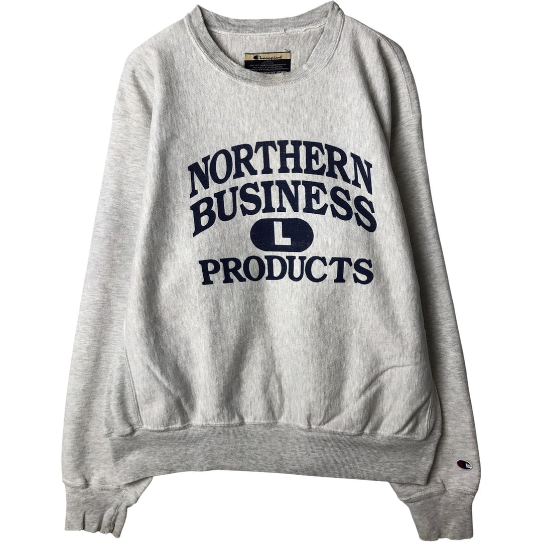 Champion Premium Reverse Weave Northern Business Products Advertising Sweatshirt cotton gray type Vintage Second Hand