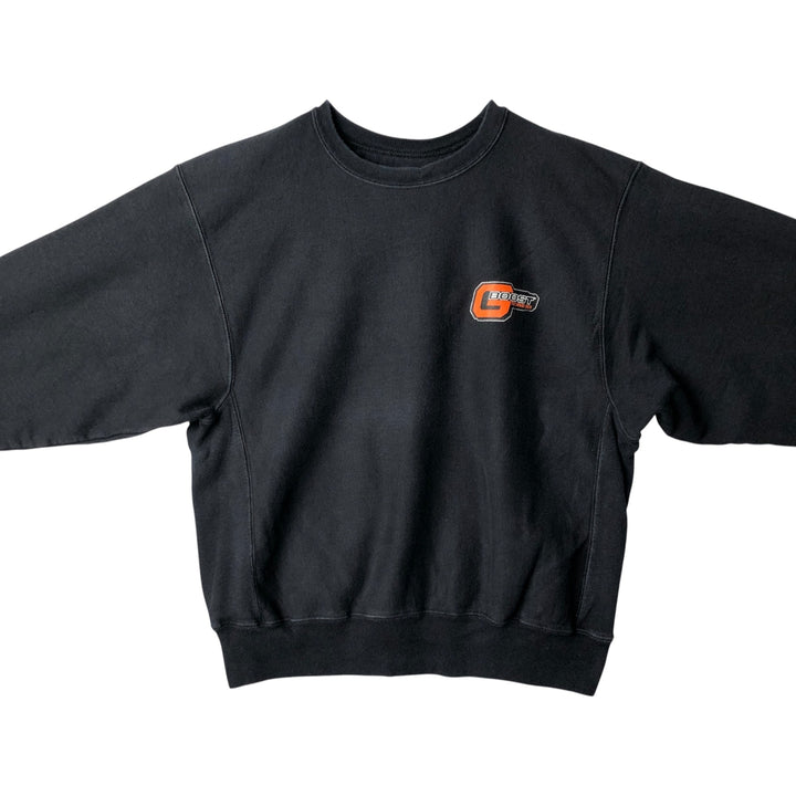 2000'S Champion Premium Reverse Weave G-Boost Technology Advertising Sweatshirt cotton black type Vintage Second Hand