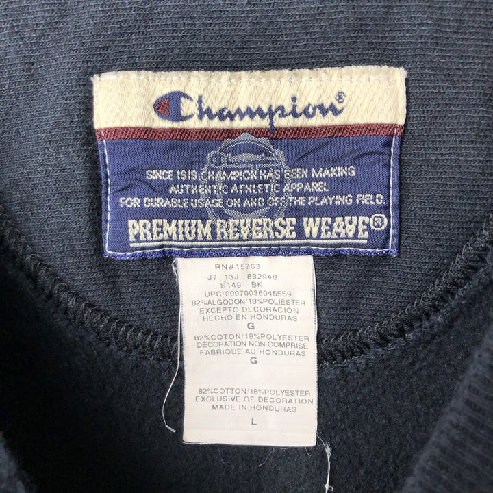 2000'S Champion Premium Reverse Weave G-Boost Technology Advertising Sweatshirt cotton black type Vintage Second Hand
