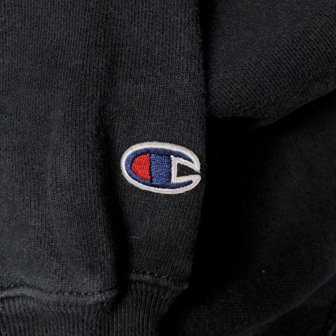 2000'S Champion Premium Reverse Weave G-Boost Technology Advertising Sweatshirt cotton black type Vintage Second Hand
