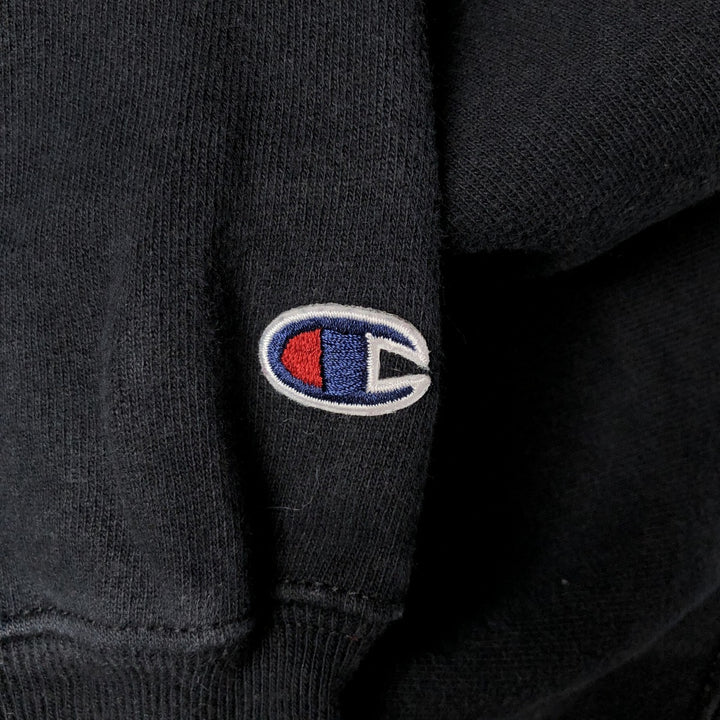 2000'S Champion Premium Reverse Weave G-Boost Technology Advertising Sweatshirt cotton black type Vintage Second Hand