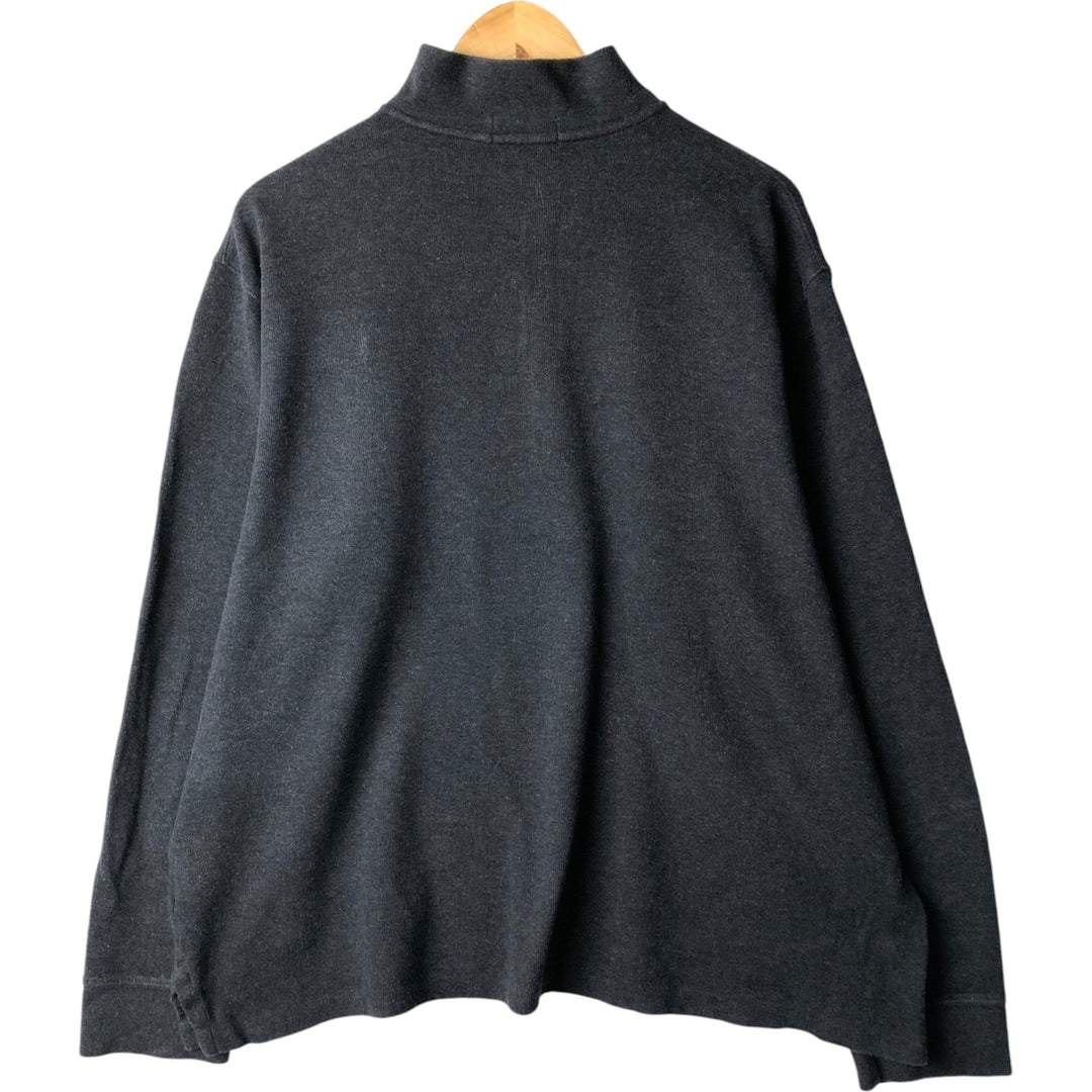 Ralph Lauren POLO RALPH LAUREN Half-Zip Sweatshirt, Men's XL cotton black type Vintage Second Hand