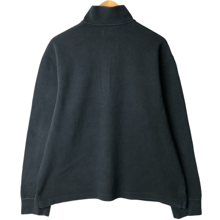 Ralph Lauren POLO by Ralph Lauren Half-Zip Sweatshirt, Men's Size L cotton black type Vintage Second Hand