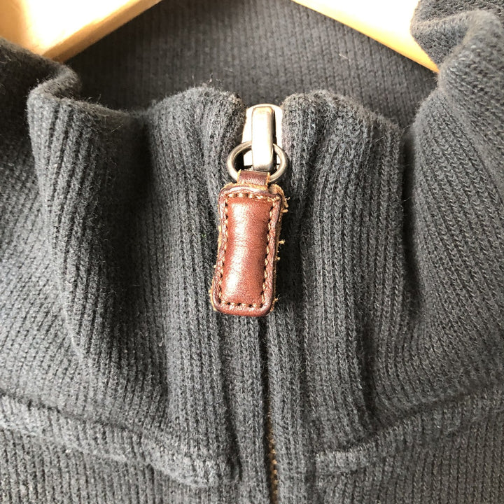 Ralph Lauren POLO by Ralph Lauren Half-Zip Sweatshirt, Men's Size L cotton black type Vintage Second Hand