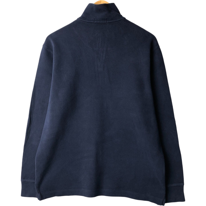 Ralph Lauren POLO RALPH LAUREN Half-zip sweatshirt, men's M size cotton navy blue type Vintage Second Hand