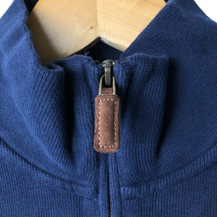 Ralph Lauren POLO RALPH LAUREN Half-zip sweatshirt, men's M size cotton navy blue type Vintage Second Hand