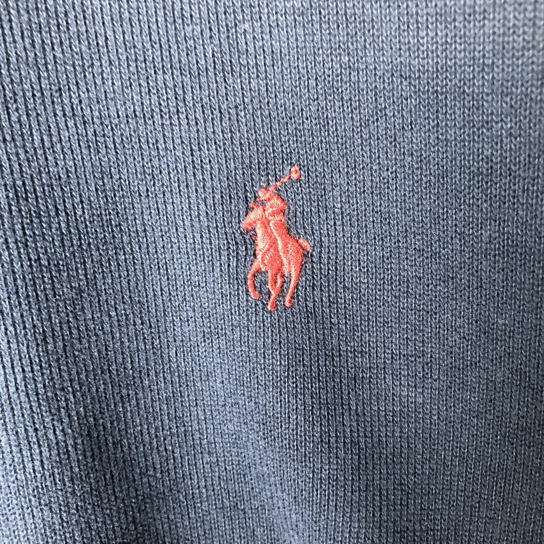 Ralph Lauren POLO RALPH LAUREN Half-zip sweatshirt, men's M size cotton navy blue type Vintage Second Hand
