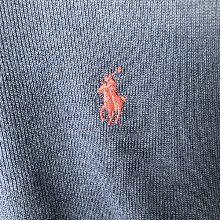Ralph Lauren POLO RALPH LAUREN Half-zip sweatshirt, men's M size cotton navy blue type Vintage Second Hand