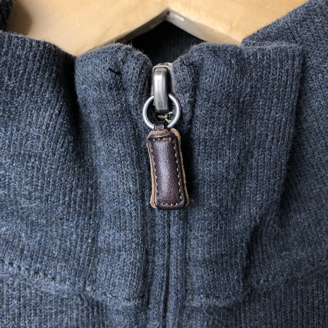 Ralph Lauren POLO by Ralph Lauren Half-Zip Sweatshirt, Men's Size L cotton Charcoal Vintage Second Hand