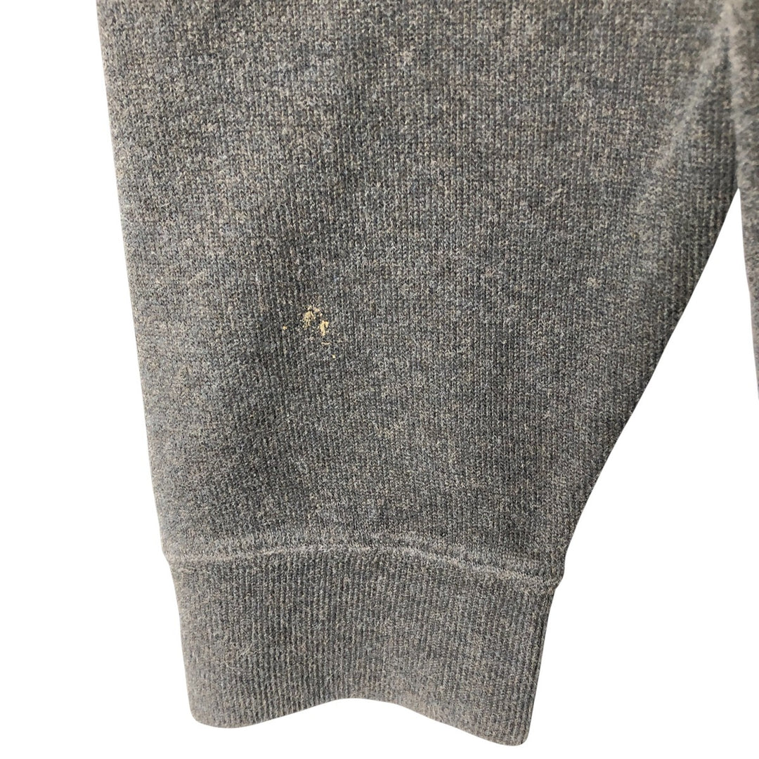 Ralph Lauren POLO by Ralph Lauren Half-Zip Sweatshirt, Men's Size L cotton Charcoal Vintage Second Hand