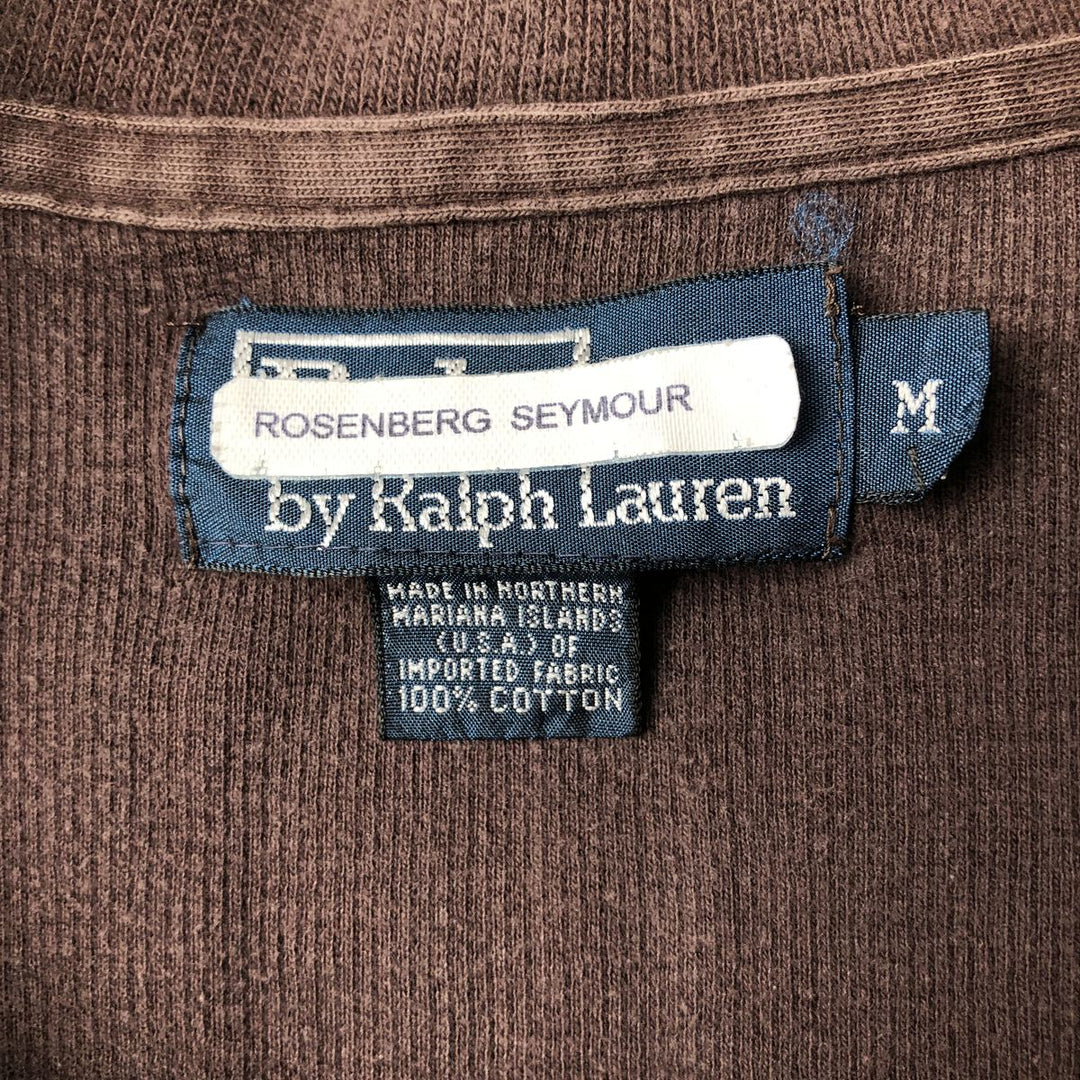 Ralph Lauren POLO by Ralph Lauren Half-Zip Sweatshirt, Men's M cotton brown type Vintage Second Hand