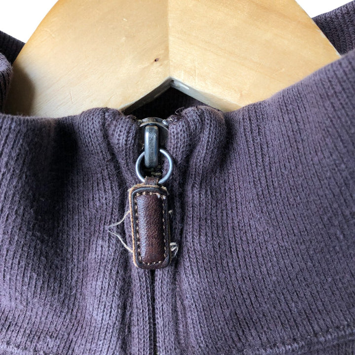 Ralph Lauren POLO by Ralph Lauren Half-Zip Sweatshirt, Men's M cotton brown type Vintage Second Hand