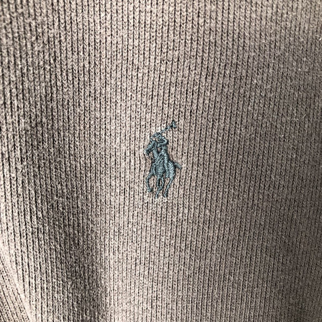 Ralph Lauren POLO by Ralph Lauren Half-Zip Sweatshirt, Men's M cotton brown type Vintage Second Hand