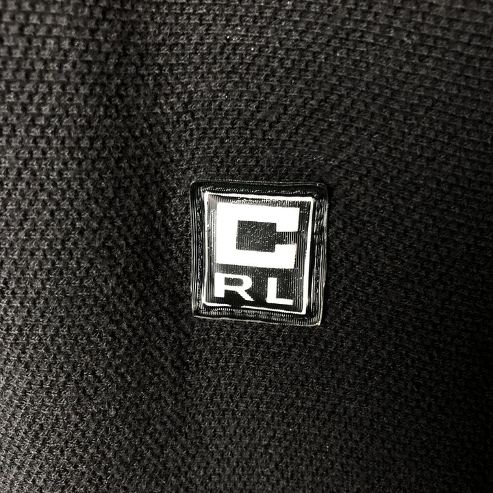 Ralph Lauren Chaps long-sleeved striped polo shirt, men's size L cotton black type Vintage Second Hand
