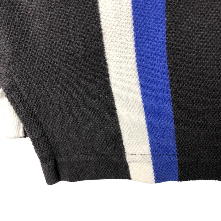 Ralph Lauren Chaps long-sleeved striped polo shirt, men's size L cotton black type Vintage Second Hand