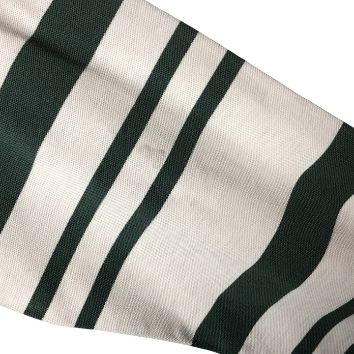 Vintage 90'S Ralph Lauren POLO by Ralph Lauren long-sleeved striped polo shirt, Made in USA, Men's XL cotton white type Vintage Second Hand