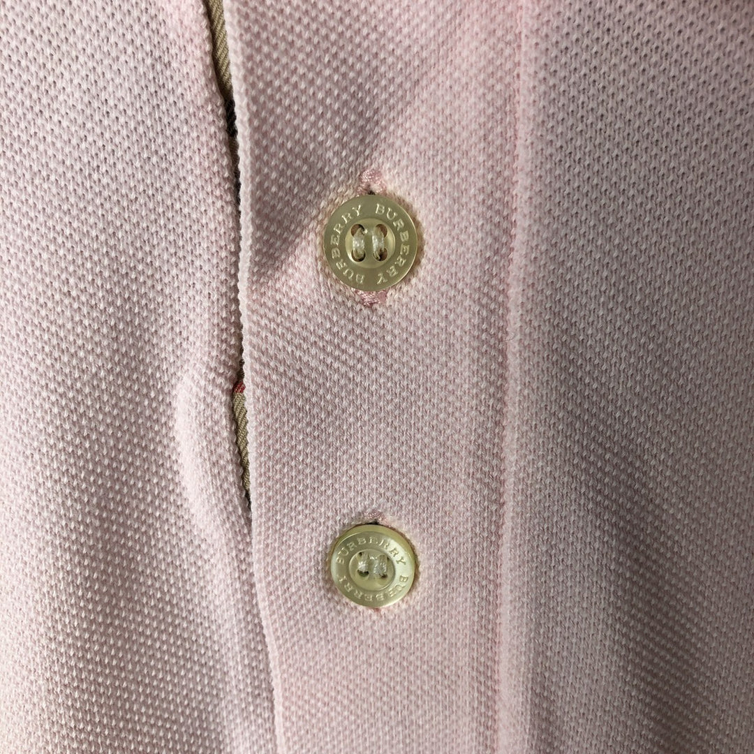 Burberry's BURBERRY LONDON long-sleeved polo shirt, made in the UK, men's size L cotton pink type Vintage Second Hand