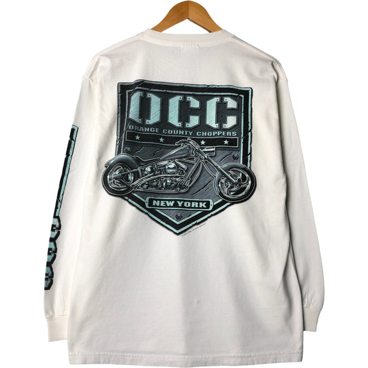 2000'S Alstyle Orange County Choppers Long Sleeve T-Shirt, Men's Size L cotton white type Vintage Second Hand