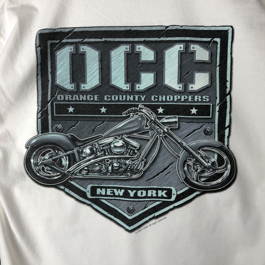 2000'S Alstyle Orange County Choppers Long Sleeve T-Shirt, Men's Size L cotton white type Vintage Second Hand