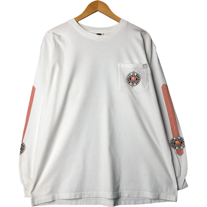 00'S Harley-Davidson Long Sleeve T-Shirt Made in USA Men's XL cotton white type Vintage Second Hand