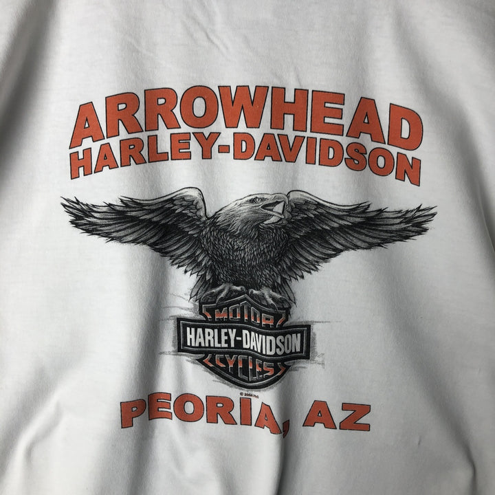 00'S Harley-Davidson Long Sleeve T-Shirt Made in USA Men's XL cotton white type Vintage Second Hand