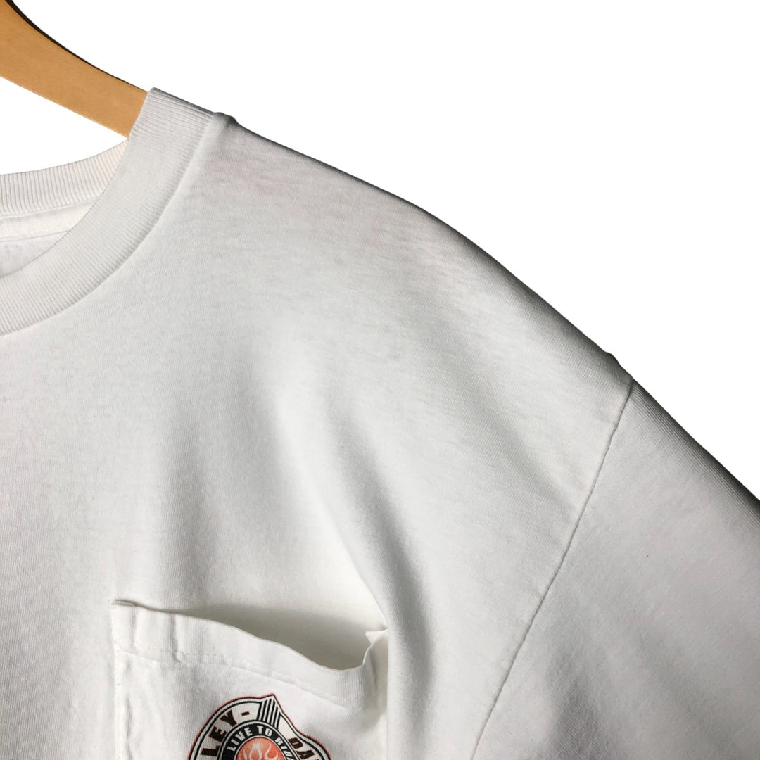 00'S Harley-Davidson Long Sleeve T-Shirt Made in USA Men's XL cotton white type Vintage Second Hand