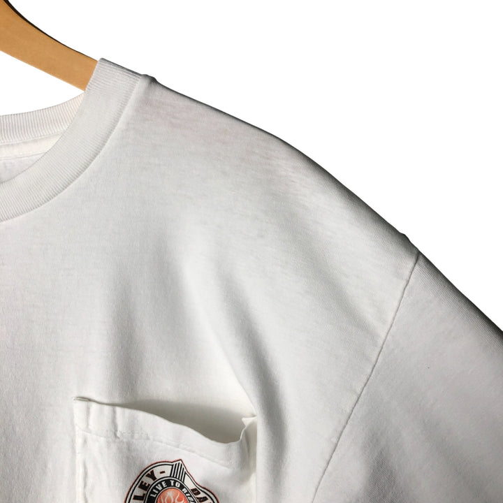 00'S Harley-Davidson Long Sleeve T-Shirt Made in USA Men's XL cotton white type Vintage Second Hand