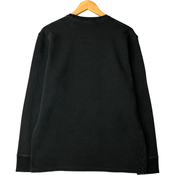 Ralph Lauren POLO RALPH LAUREN SLEEPWEAR Thermal Long T-shirt Waffle Men's XL cotton black type Vintage Second Hand
