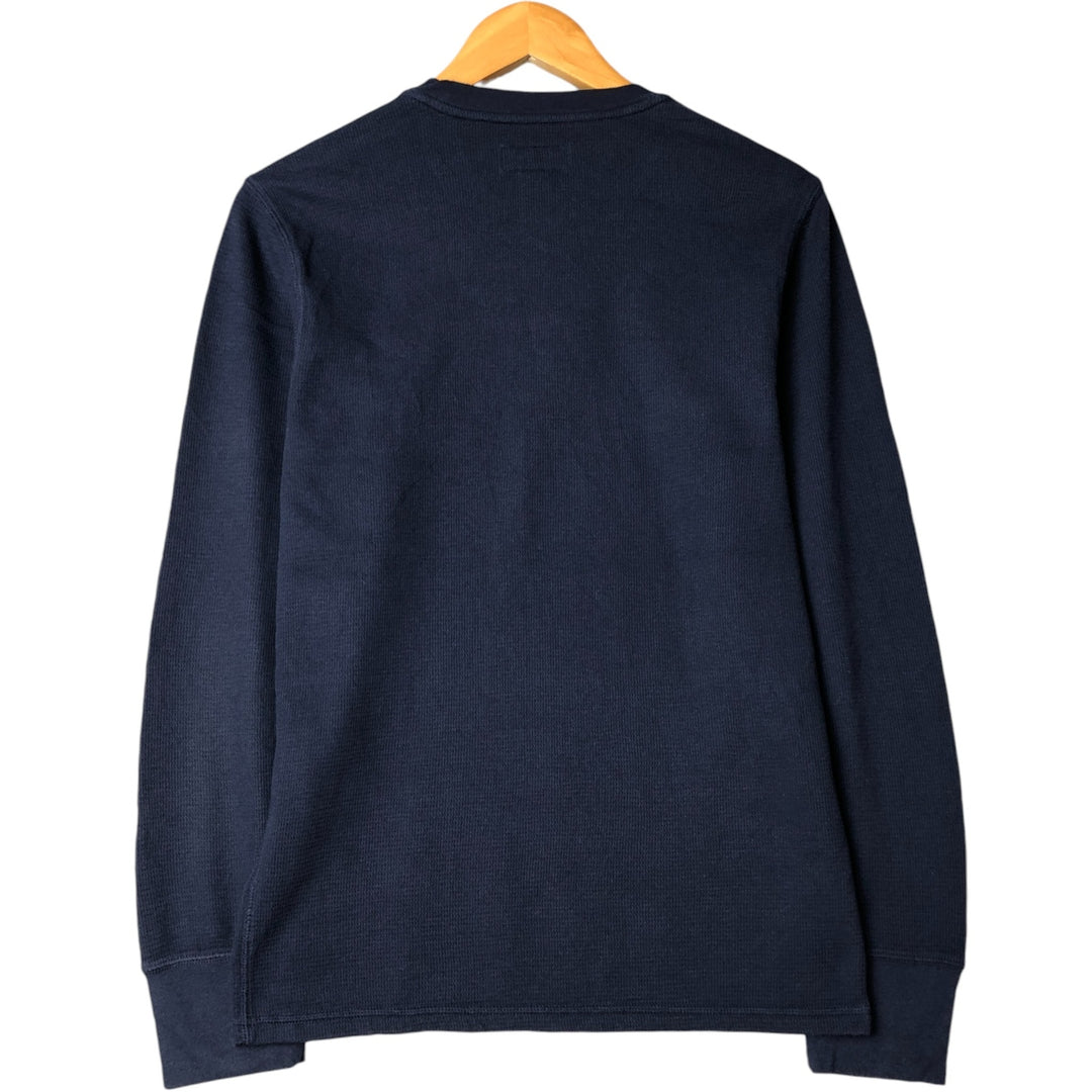 Ralph Lauren POLO RALPH LAUREN SLEEPWEAR Thermal Long T-Shirt, Honeycomb, Men's Size M cotton navy blue type Vintage Second Hand