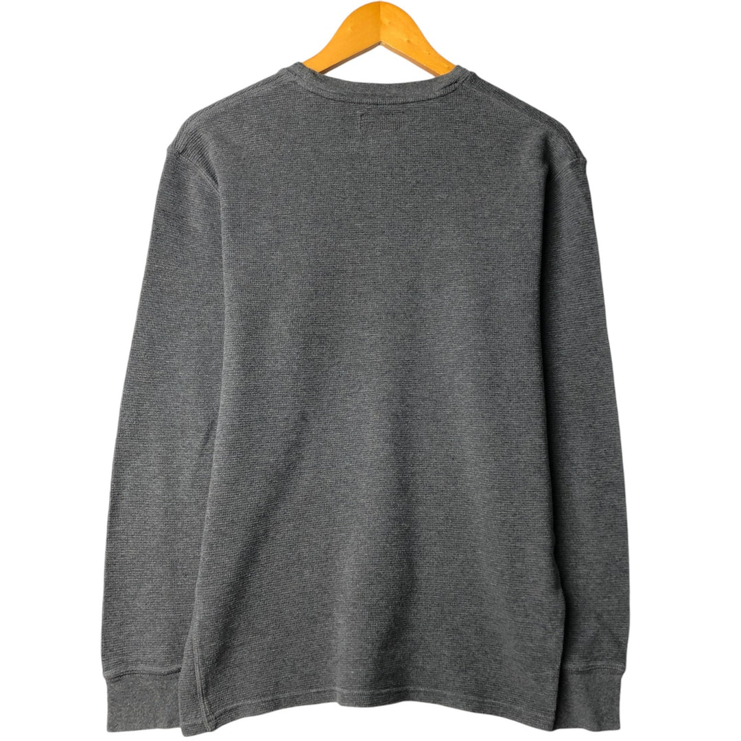 Ralph Lauren POLO RALPH LAUREN Thermal Ron T Waffle Men's L size cotton gray type Vintage Second Hand