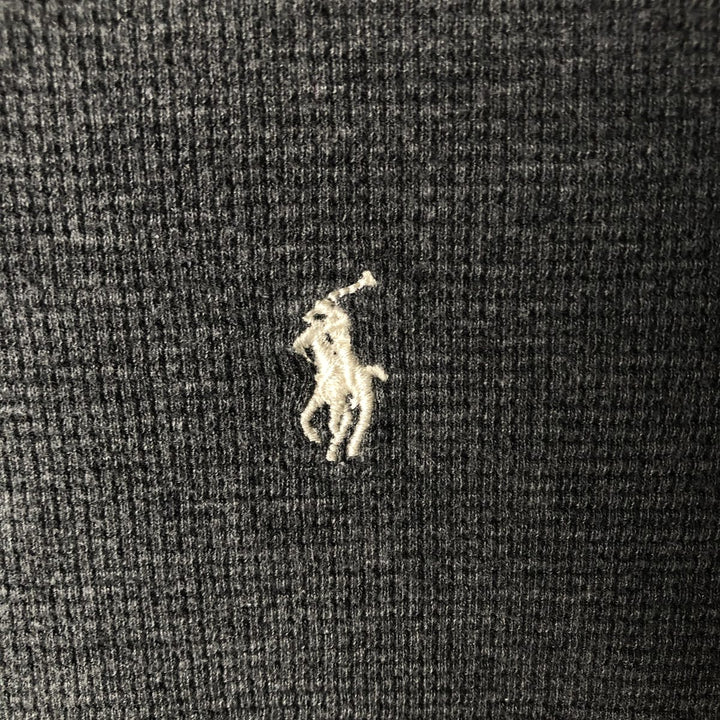 Ralph Lauren POLO RALPH LAUREN Thermal Ron T Waffle Men's L size cotton gray type Vintage Second Hand