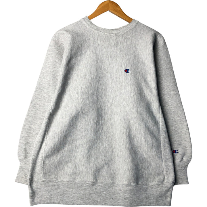 90'S Champion Reverse Weave Embroidered Tag One Point Logo Sweatshirt Trainer Made in USA Men's XL cotton gray type Vintage Second Hand