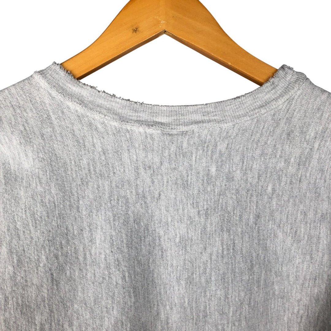 90'S Champion Reverse Weave Embroidered Tag One Point Logo Sweatshirt Trainer Made in USA Men's XL cotton gray type Vintage Second Hand