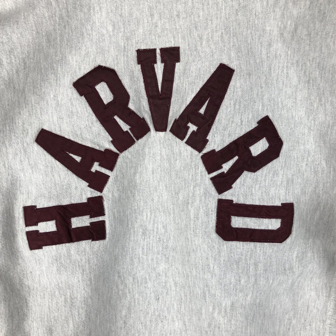 90'S Champion Reverse Weave Harvard College Sweatshirt with Embroidered Tag, Made in USA, Men's XXL cotton gray type Vintage Second Hand