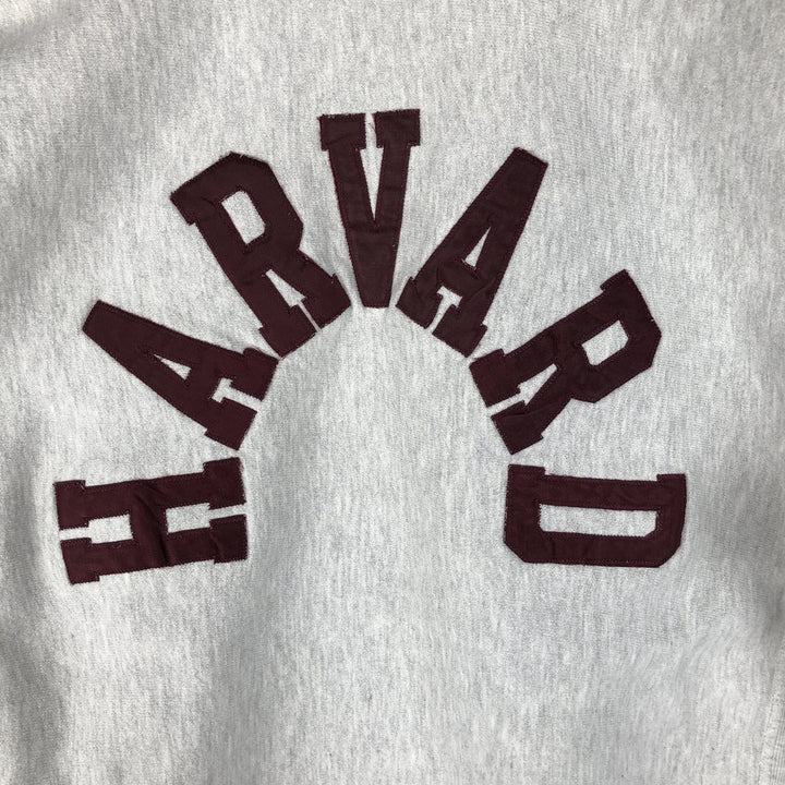 90'S Champion Reverse Weave Harvard College Sweatshirt with Embroidered Tag, Made in USA, Men's XXL cotton gray type Vintage Second Hand