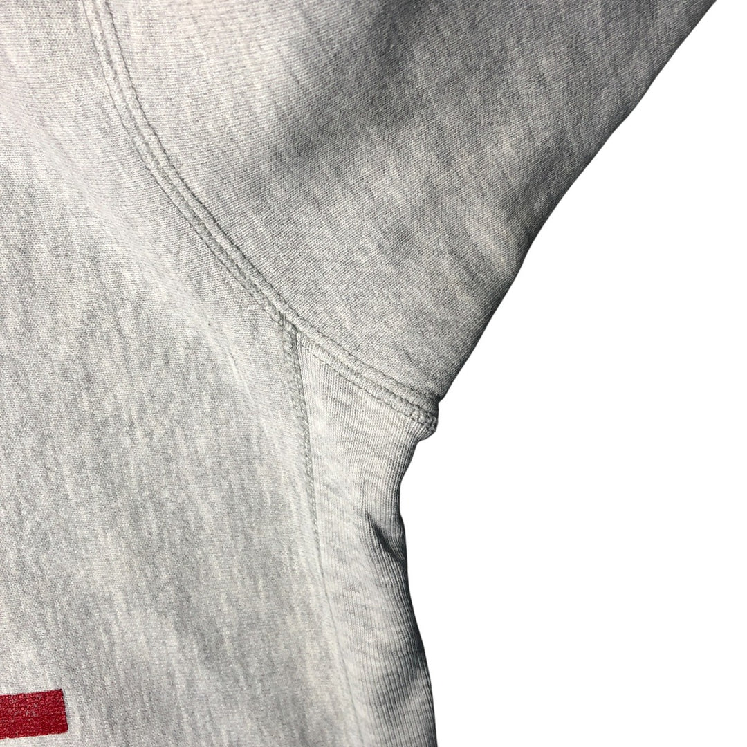 90'S Champion Reverse Weave College Sweatshirt with Embroidered Tag and Triple Print, Made in USA, Men's Size XL cotton gray type Vintage Second Hand