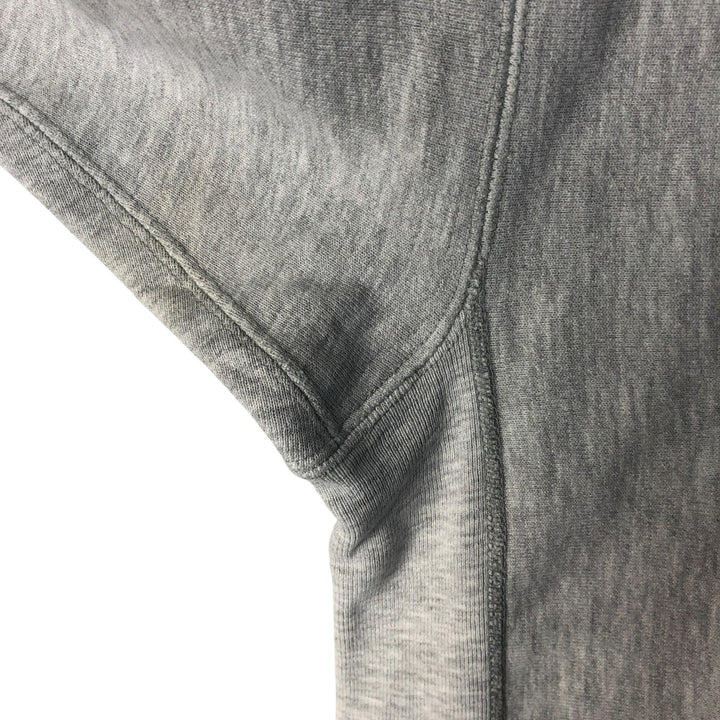 90'S Champion Reverse Weave College Sweatshirt with Embroidered Tag and Triple Print, Made in USA, Men's Size XL cotton gray type Vintage Second Hand