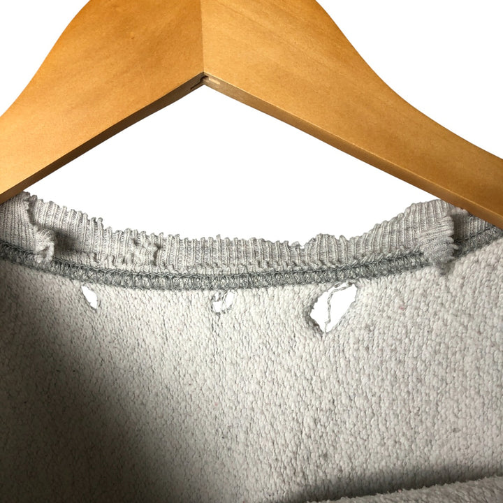 90'S Champion Reverse Weave College Sweatshirt with Embroidered Tag and Triple Print, Made in USA, Men's Size XL cotton gray type Vintage Second Hand