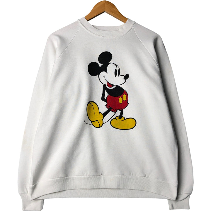 Vintage 1980'S Disney Mickey Mouse character sweatshirt, Made in USA, Men's XL cotton white type Vintage Second Hand