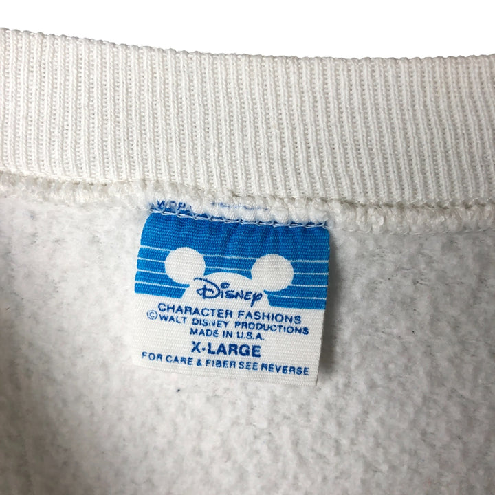 Vintage 1980'S Disney Mickey Mouse character sweatshirt, Made in USA, Men's XL cotton white type Vintage Second Hand