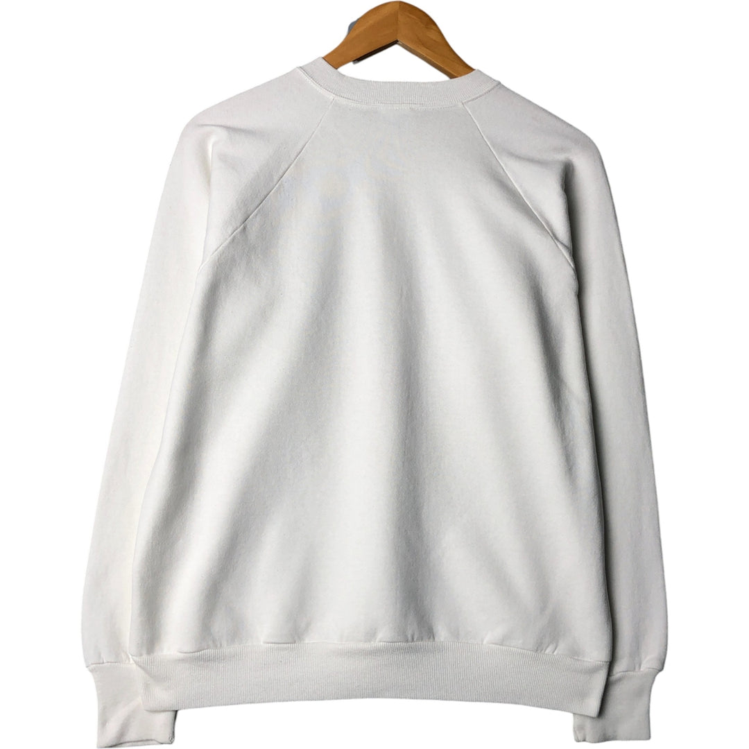 80'S Disney Mickey Mouse character sweatshirt, made in USA, men's size L, vintage cotton white type Vintage Second Hand