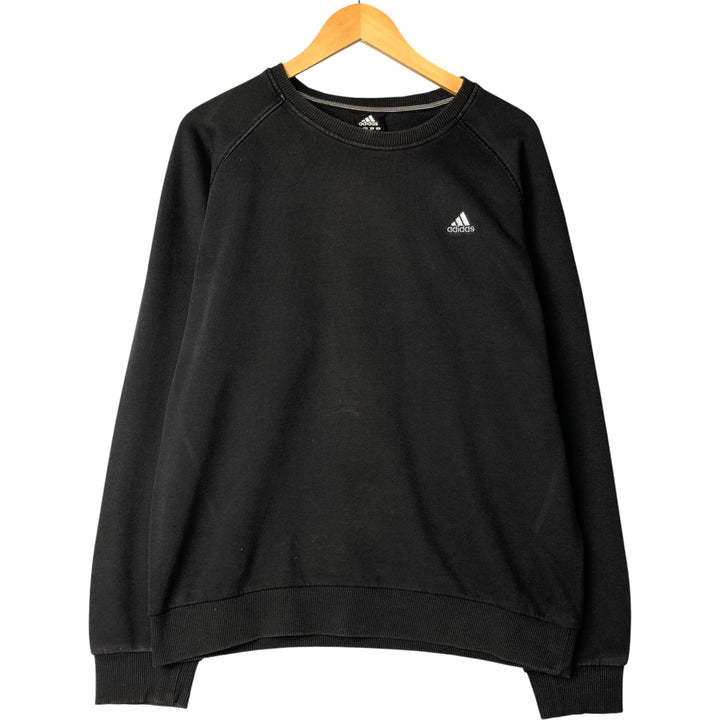 Adidas One-Point Logo Sweatshirt, Men's Size L cotton black type Vintage Second Hand