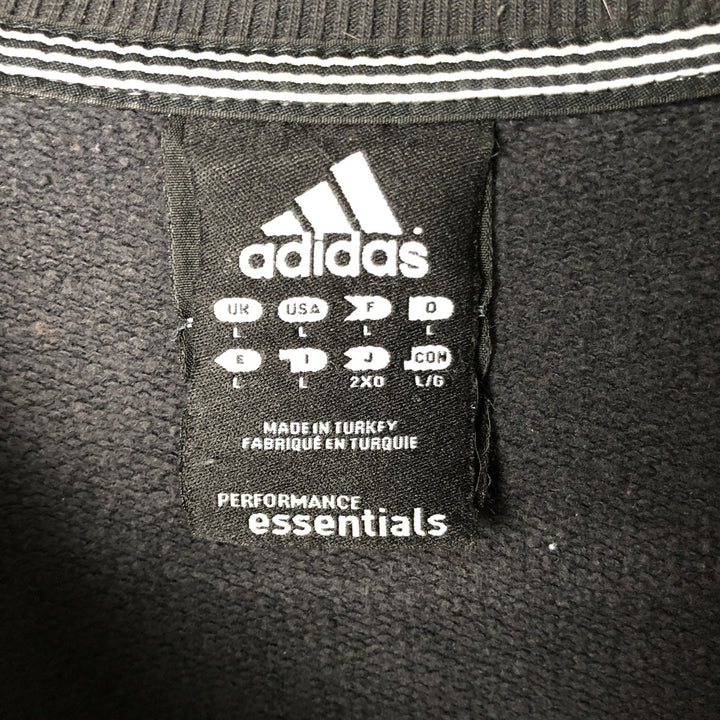 Adidas One-Point Logo Sweatshirt, Men's Size L cotton black type Vintage Second Hand