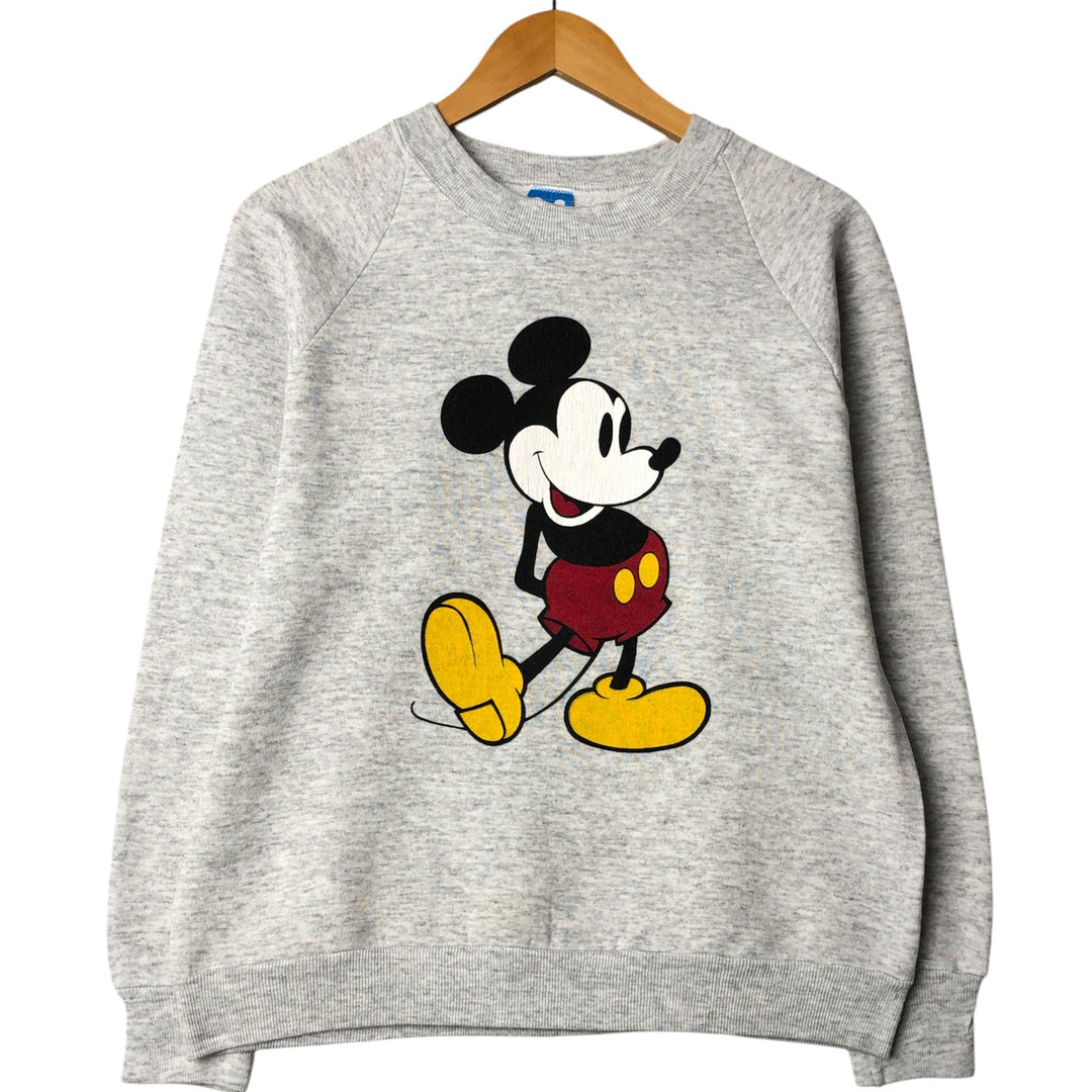 Vintage 1980'S Disney Mickey Mouse character sweatshirt, made in the USA, size M, men's cotton white type Vintage Second Hand