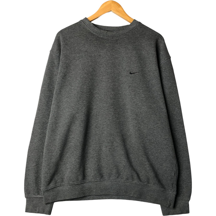 00'S Nike One Point Logo Sweatshirt Trainer Men's XL cotton Charcoal Vintage Second Hand